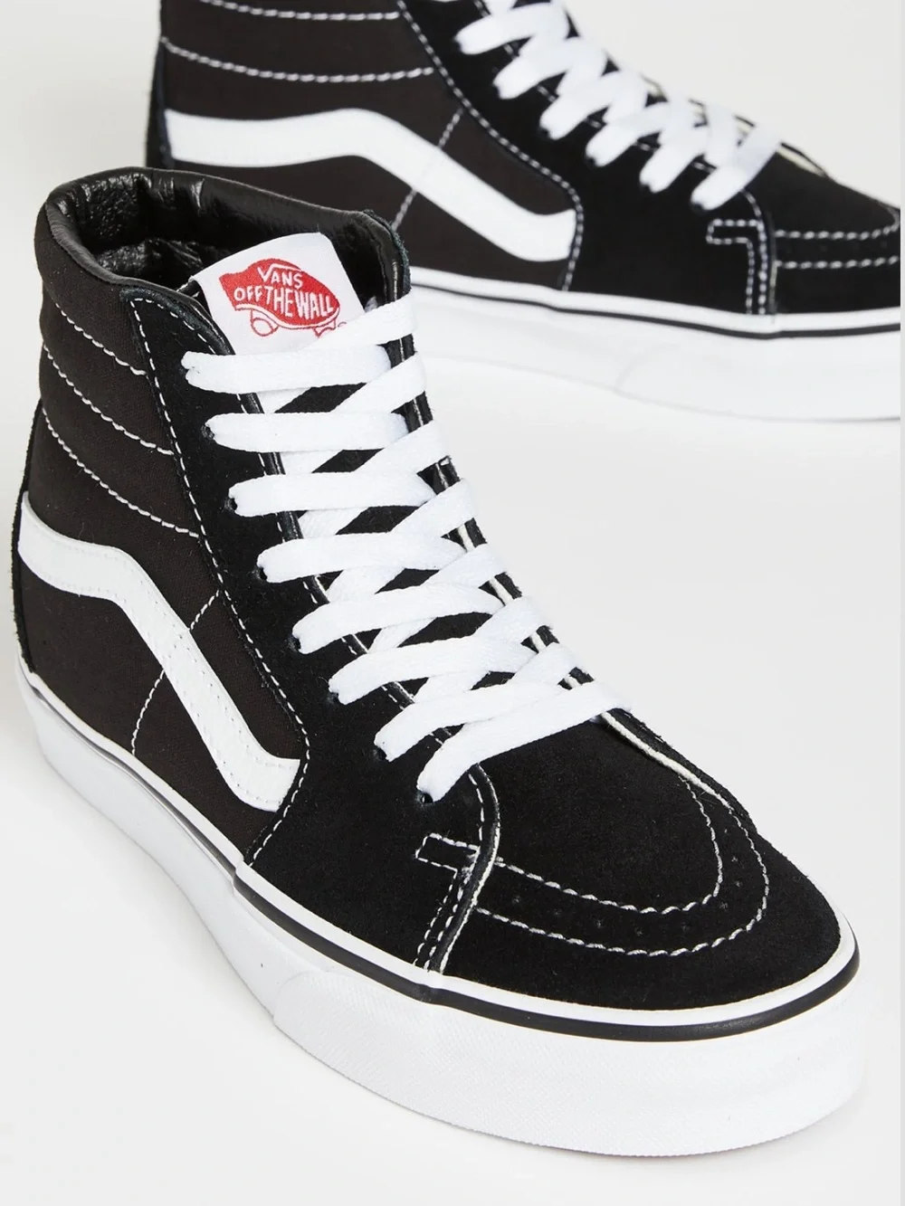 •VANS• Sk8-Hi Black/Black/White Shoes Sneakers >> NIB >> Off the Wall